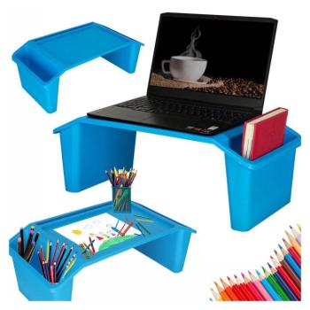 Laptop asztal tárolóval kék kép