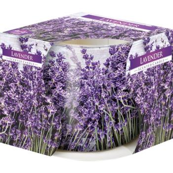 Lavender illatgyertya üvegpohárban, 100 g, 7,2 cm kép