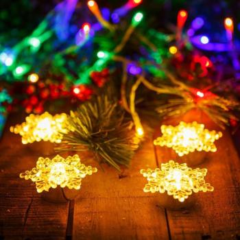 LED-es jégkristály dekoráció - elemes - 4 db / csomag kép