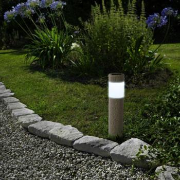 LED-es napelemes lámpa (kőmintás, műanyag) kép