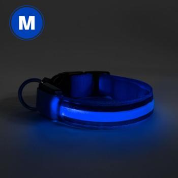 LED-es nyakörv - akkumulátoros - M méret - kék kép