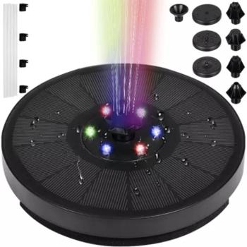 LED napelemes kerti szökőkút kép