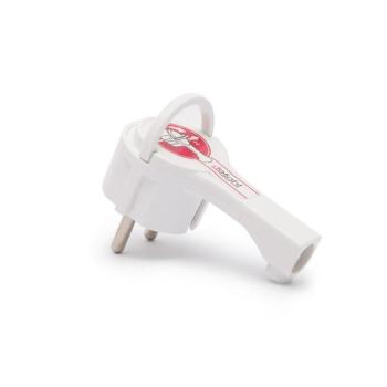 Lengő dugó, 250V~50Hz / 16A, fehér, 90°-os kép