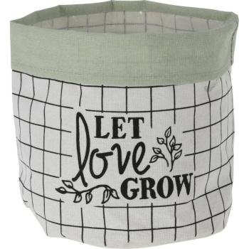 Let Love Grow textil virágtartó kaspó, 20 x 1 8 cm, sötétzöld kép