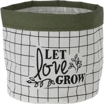 Let Love Grow textil virágtartó kaspó, 20 x 18 cm, világoszöld kép