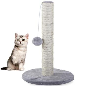 Macska kaparófa labdával, szürke, 43 cm kép