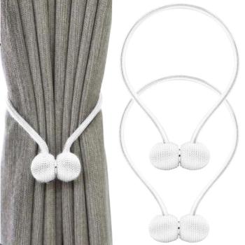 Mágneses függönyelkötő, fehér kép