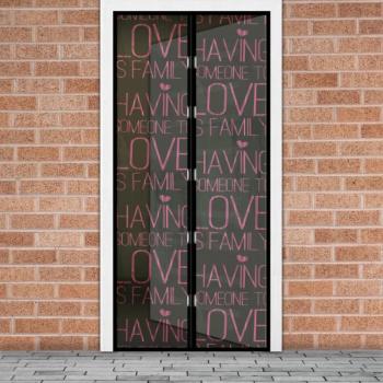 Mágneses szúnyogháló függöny ajtóra (100 x 210 cm, love) kép