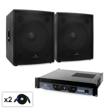 Malone 2.0 SUB "Party" DJ PA szett , 2 x subwoofer 46cm, erősítő 3000W kép