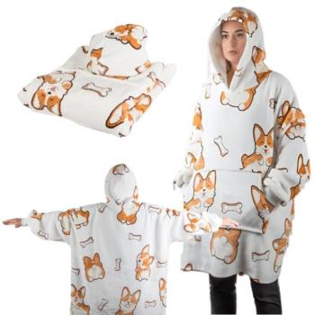 Meleg kutya mintás pulóver kép