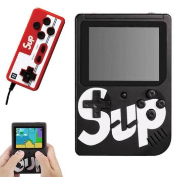 Mini retro játékkonzol, 400 játékkal, fekete kép