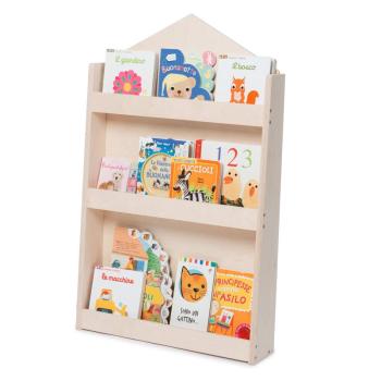 Mobli Dotty, Natural Haus, gyermek könyvespolc, Montessori, multiplex, 60 x 95 x 13 cm kép