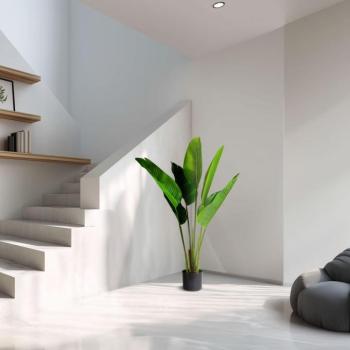 Műnövény dekoráció - banánlevél fa - zöld - 1,2 m kép