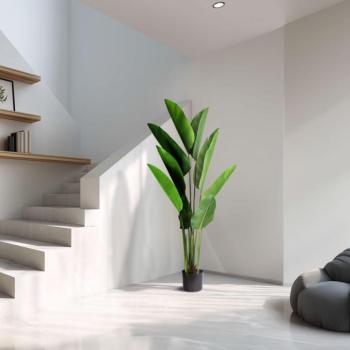 Műnövény dekoráció - banánlevél fa - zöld - 1,6 m kép