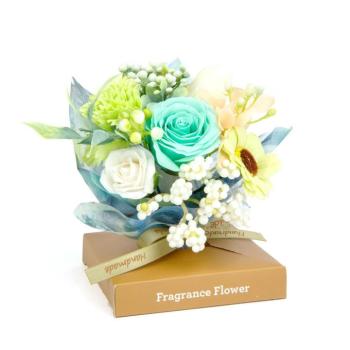 Műnövény dekoráció - rózsa - 11 x 11 x 14 cm kép