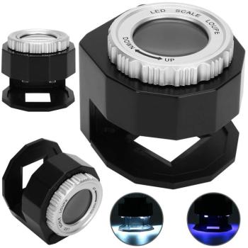 Nagyító mikroszkóp 30x 3 LED uv kép