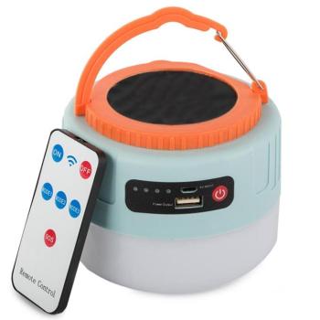 Napelemes kemping lámpa, távirányítóval kép