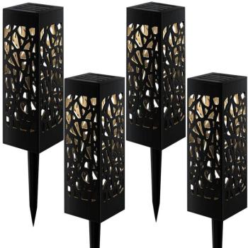 Napelemes kerti lámpa készlet alkonyatérzékelővel, 4 db kép