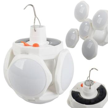 Napelemes, kihajtható LED kempinglámpa akasztóval kép