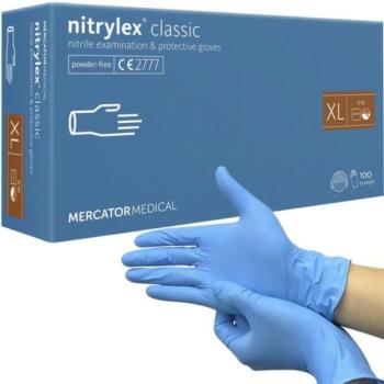 Nitril kesztyű 100 db (XL) - kék kép