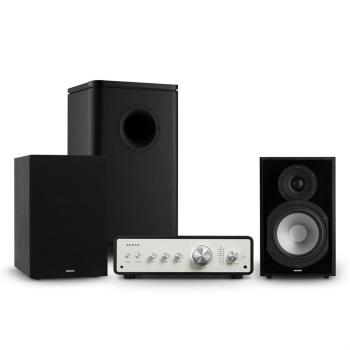 Numan Drive 802, sztereo készlet, erősítő, polc hangfal, subwoofer, burkolat, fekete kép