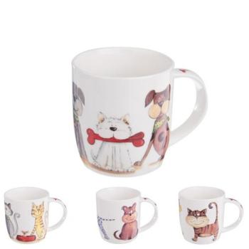 Orion Kutyusok és cicusok porcelánbögre szett 0,4 l, 4 db kép