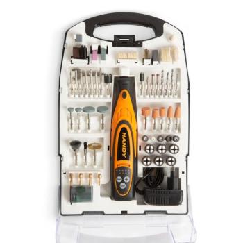 Panelfúró, csiszoló, polírozó szett - 112 részes - akkumulátoros kép
