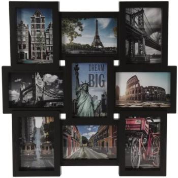 Paris felakasztható képkeret, fekete, 45,5 x 45,5 x 2,5 cm kép