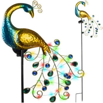 Páva napelemes lámpa kép