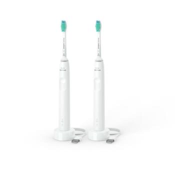Philips Sonicare S3100 HX3675/13 Elektromos fogkefe dupla csomag, fehér + fehér (32202) kép