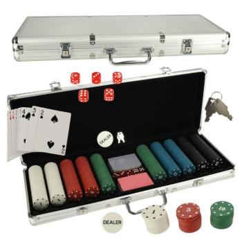 Póker készlet tokban - 500 zseton 2 csomag kártya kép