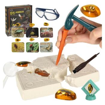 Régészeti ásatás-rovarok borostyánban kép