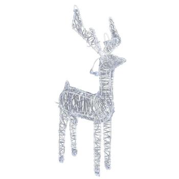 Reindeer karácsonyi drót dekoráció ezüst, 80 LED kép