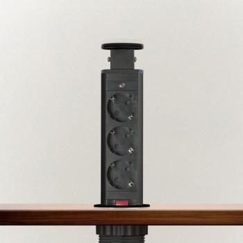 Rejtett elosztó, 3-as, matt fekete kép