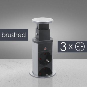 Rejtett elosztó, 3-as, szálcsiszolt ezüst kép