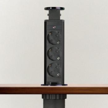 Rejtett elosztó, 3-as, szálcsiszolt titán fekete kép