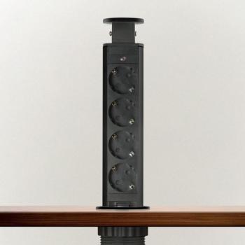 Rejtett elosztó, 4-es, matt fekete kép