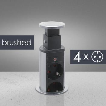 Rejtett elosztó, 4-es, szálcsiszolt ezüst kép