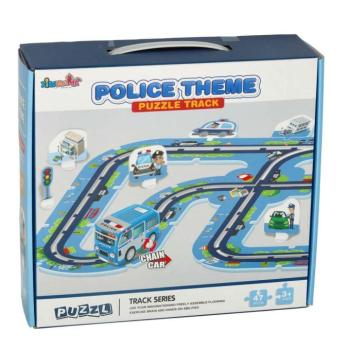 Rendőrautós puzzle pálya - 47 db-os kép