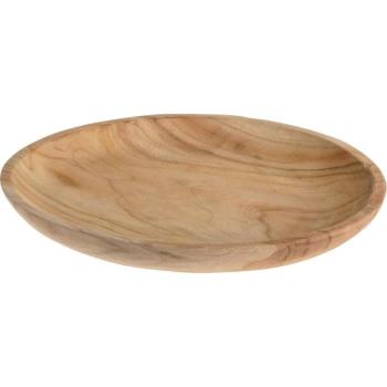 Round teak dekor tálca, 30 cm kép