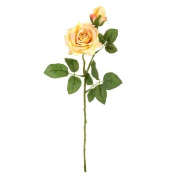 Rózsa művirág, sárga, 46 cm kép