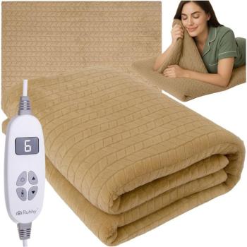 RUHHY fűthető dupla takaró – 180×130 cm, bézs kép