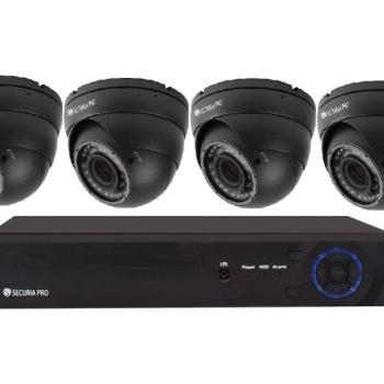 Securia Pro IP kamera rendszer 8MPx NVR4CHV8-B DOME Felvétel: merevlemez nélkül kép