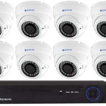 Securia Pro IP kamera rendszer 8MPx NVR8CHV8-W DOME Felvétel: 1 TB merevlemez kép