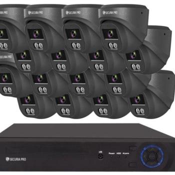 Securia Pro kamera rendszer NVR16CHV4S-B DOME smart, fekete Felvétel: 1 TB merevlemez kép