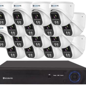 Securia Pro kamera rendszer NVR16CHV5S-W DOME smart, fehér Felvétel: 1 TB merevlemez kép