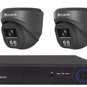 Securia Pro kamera rendszer NVR2CHV4S-B DOME smart, fekete Felvétel: merevlemez nélkül kép