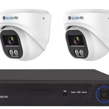 Securia Pro kamera rendszer NVR2CHV4S-W DOME smart, fehér Felvétel: merevlemez nélkül kép