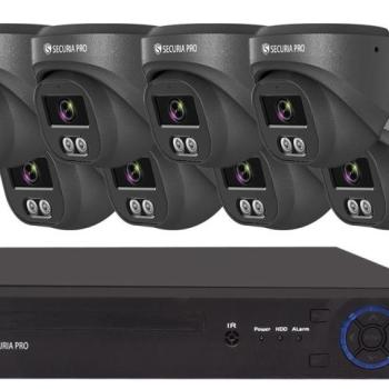 Securia Pro kamera rendszer NVR8CHV4S-B DOME smart, fekete Felvétel: 6 TB merevlemez kép