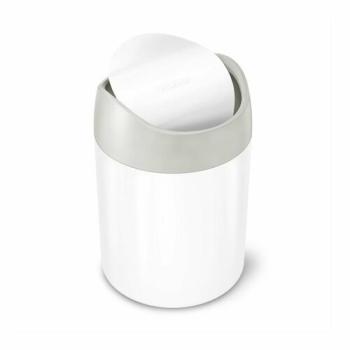 Simplehuman MINI asztali szemeteskosár,  1,5 l, fehér kép